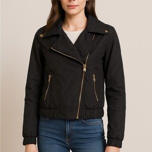 Mike & Chris Black Utility Jacket with Gold Accents
